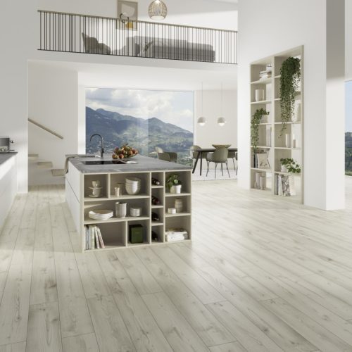 Grottino White vízálló laminált padló 8mm/Ac5/33 kopásállóság, fózolt - 80041