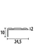 Lezáró profil ezüst, homok - 236