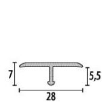 T profil arany, acél, bronz szinekben - 293