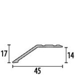Szintkülönbséges profil max 14mm szintkülönbségre ezüst, homok - 241