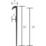 Pvc lezáró szegély fehér